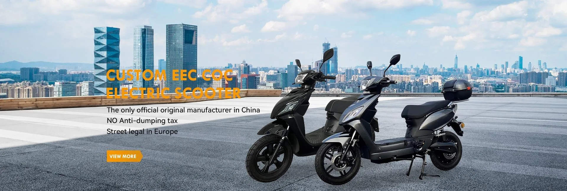 EEC certified electric scooters from the factory